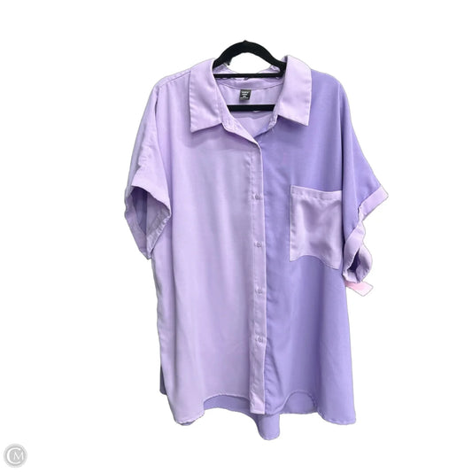 Top Short Sleeve By Shein In Purple, Size: 4x