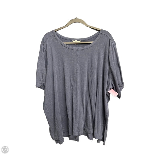 Top Short Sleeve Basic By Terra & Sky In Navy, Size: 3x