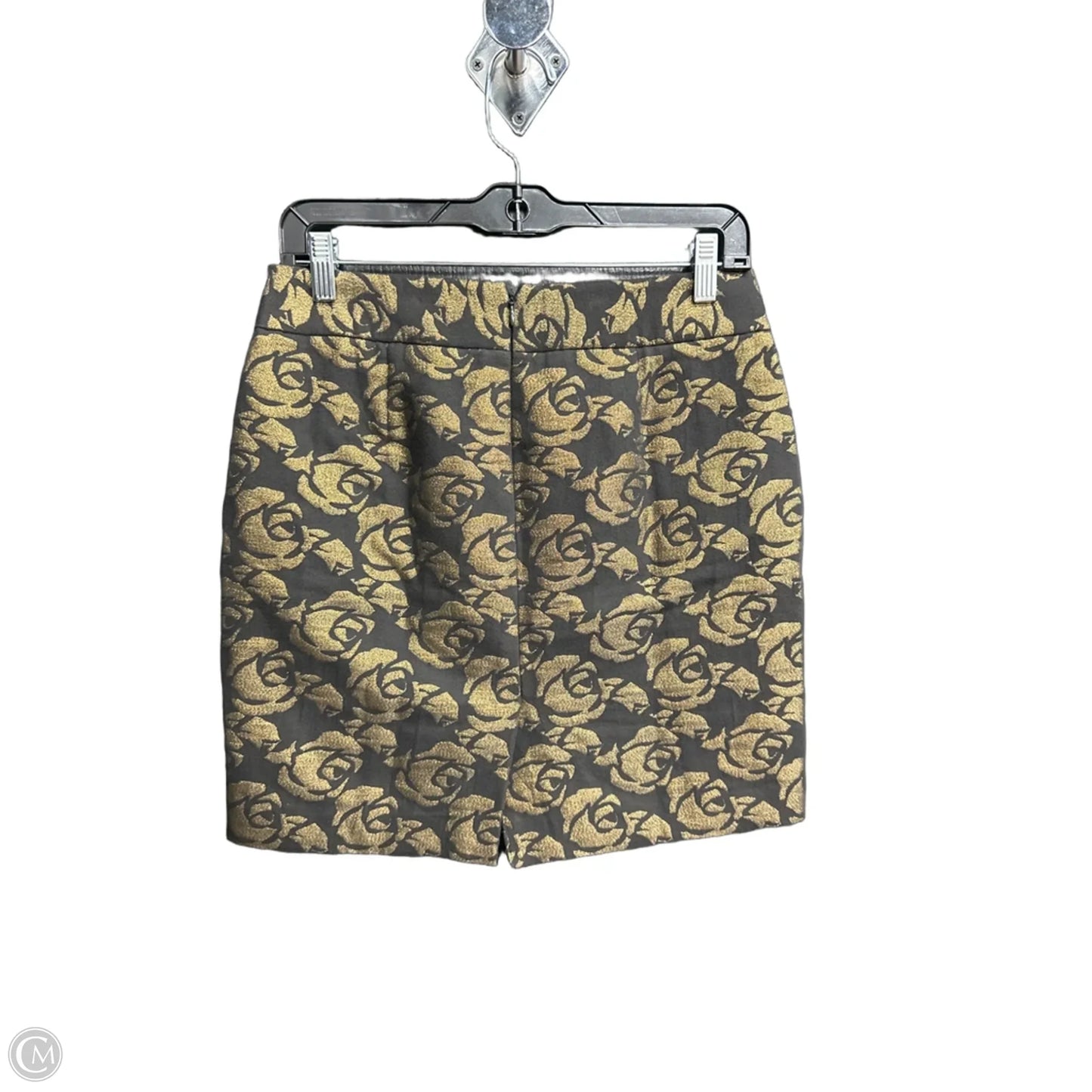 Skirt Mini & Short By Loft In Black & Gold, Size: 2