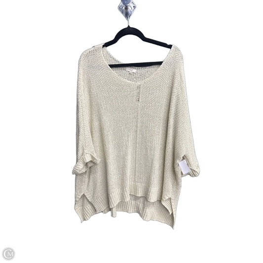 Top Short Sleeve By Easel In Cream, Size: 3x