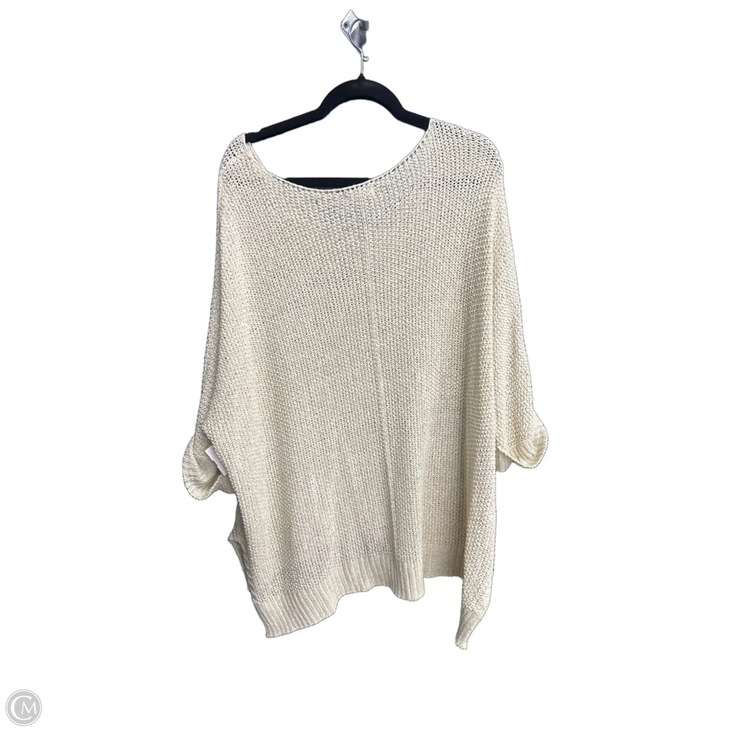 Top Short Sleeve By Easel In Cream, Size: 3x