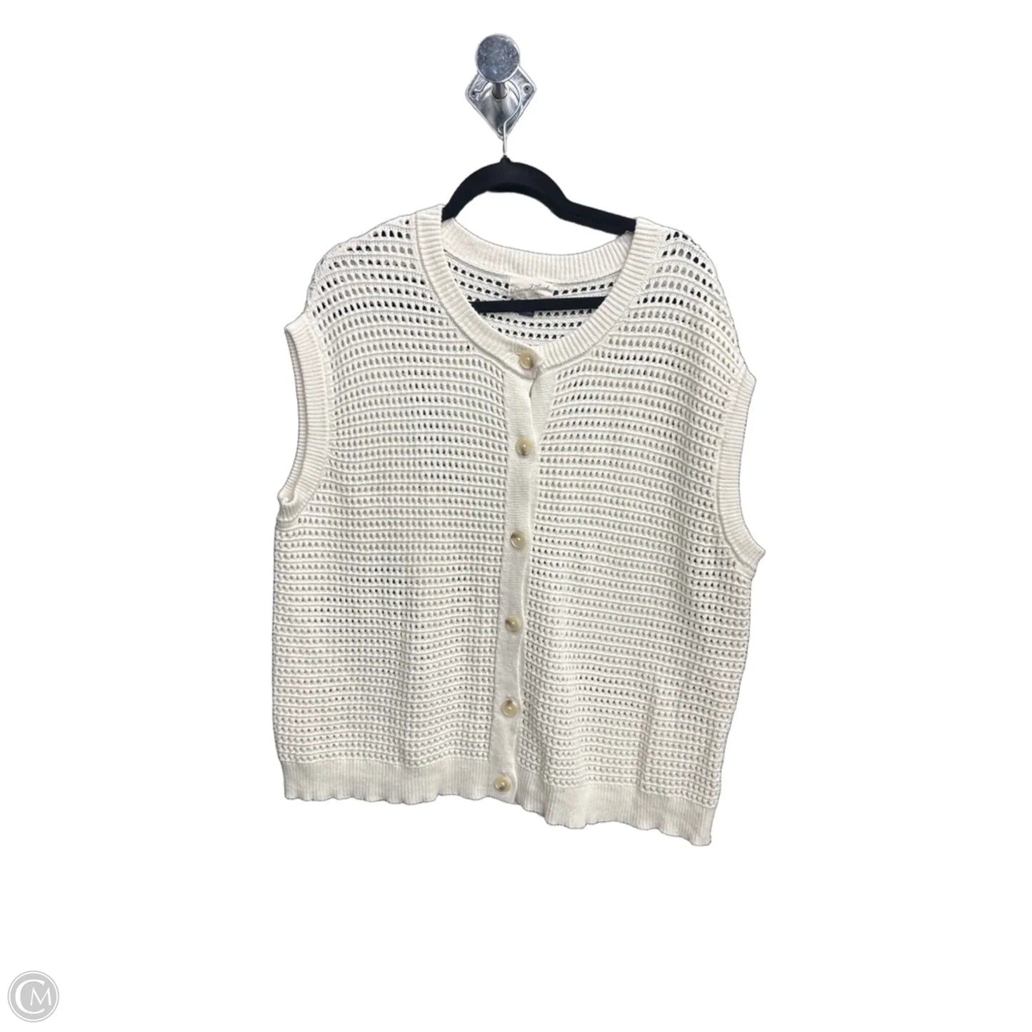 Top Short Sleeve By Universal Thread In White, Size: L