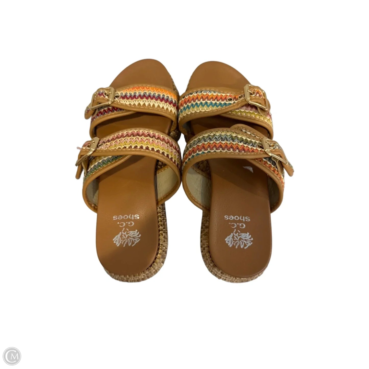 Sandals Flats By Clothes Mentor In Brown, Size: 8