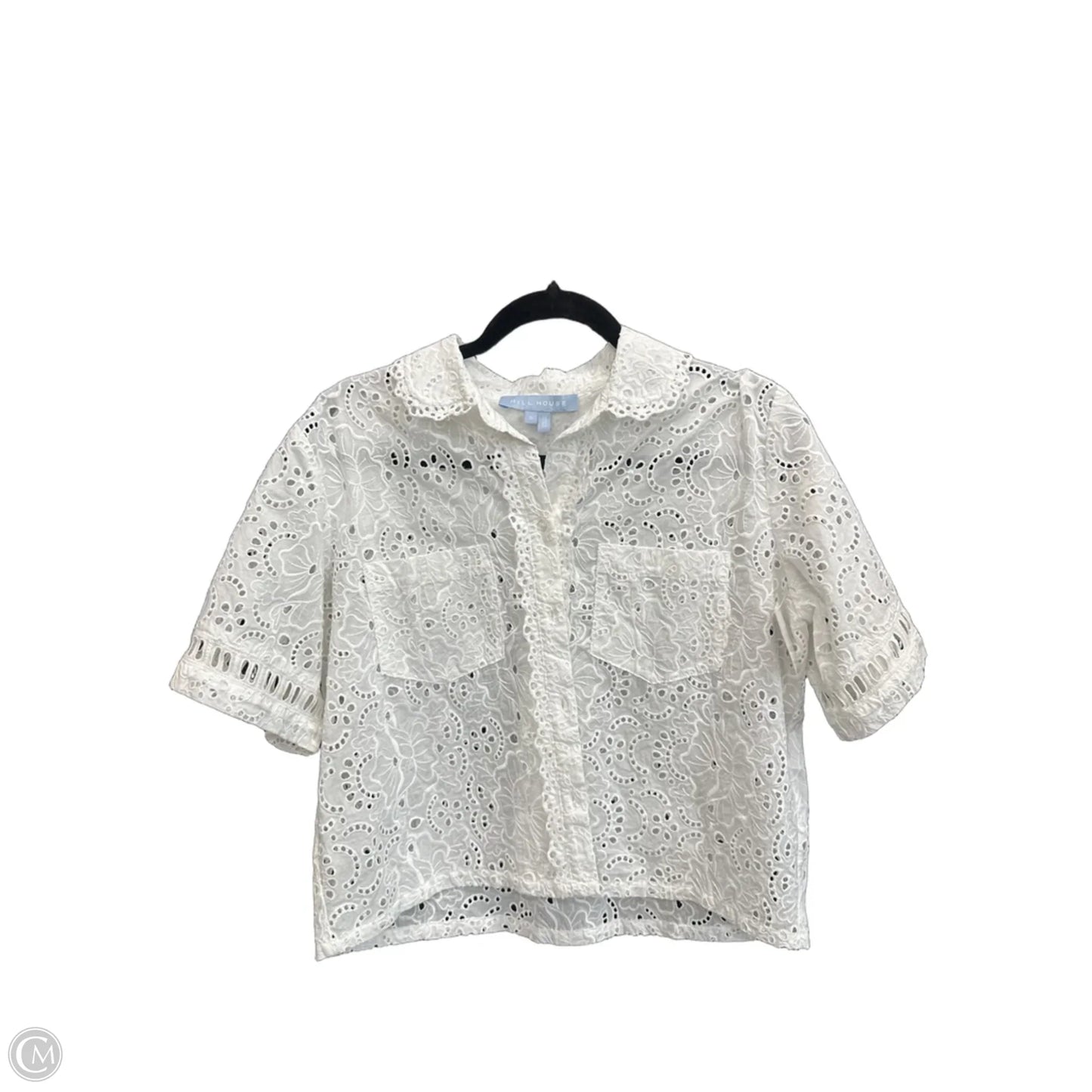 Top Short Sleeve By Clothes Mentor In White, Size: S