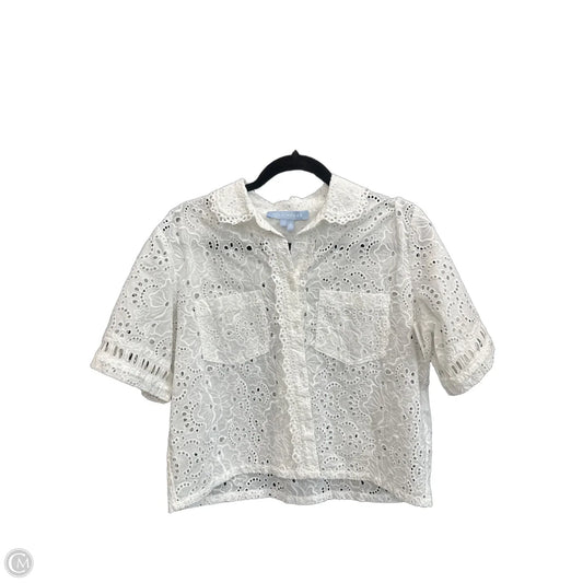 Top Short Sleeve By Clothes Mentor In White, Size: S