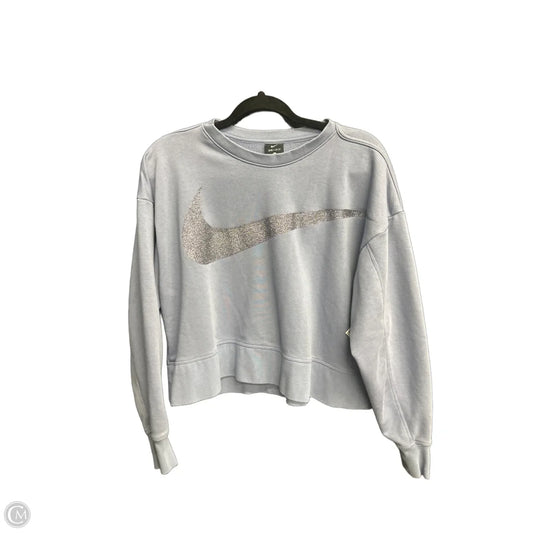 Athletic Sweatshirt Crewneck By Nike In Black & Blue, Size: S