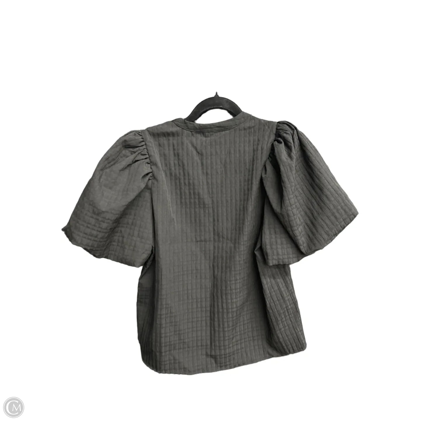 Top Short Sleeve By Glam In Black, Size: S