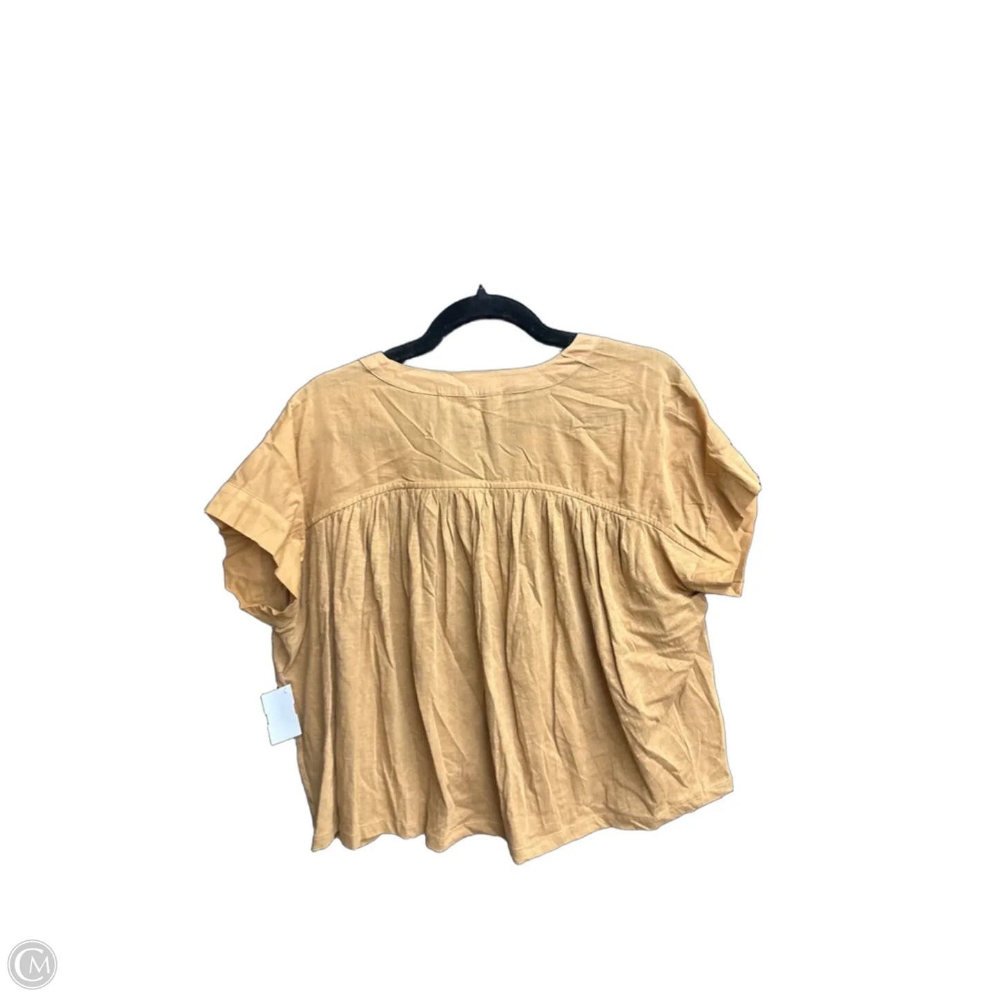 Top Short Sleeve By Loft In Brown, Size: S