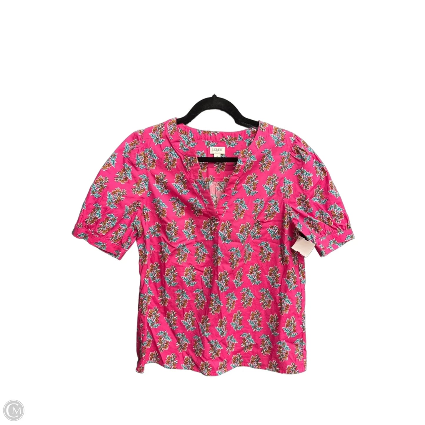 Top Short Sleeve By J. Crew In Floral Print, Size: S