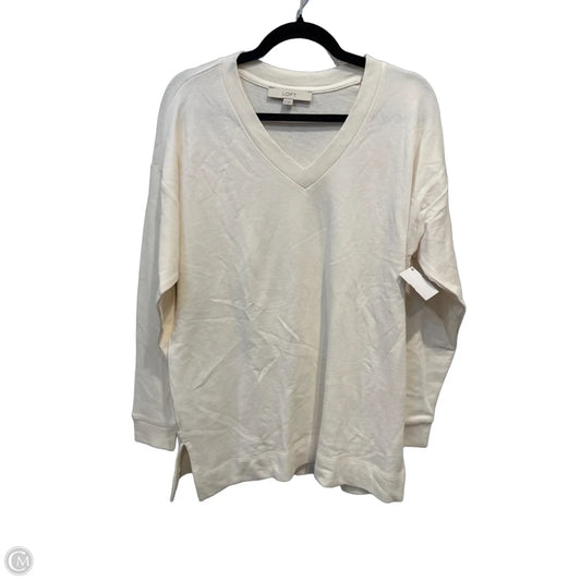 Top Long Sleeve By Loft In White, Size: S