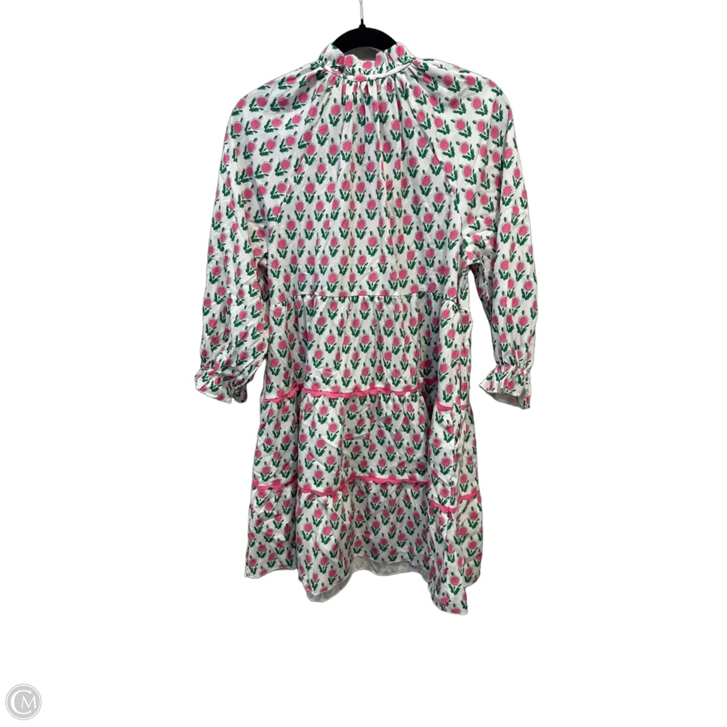 Dress Casual Midi By Clothes Mentor In Green & Pink, Size: M