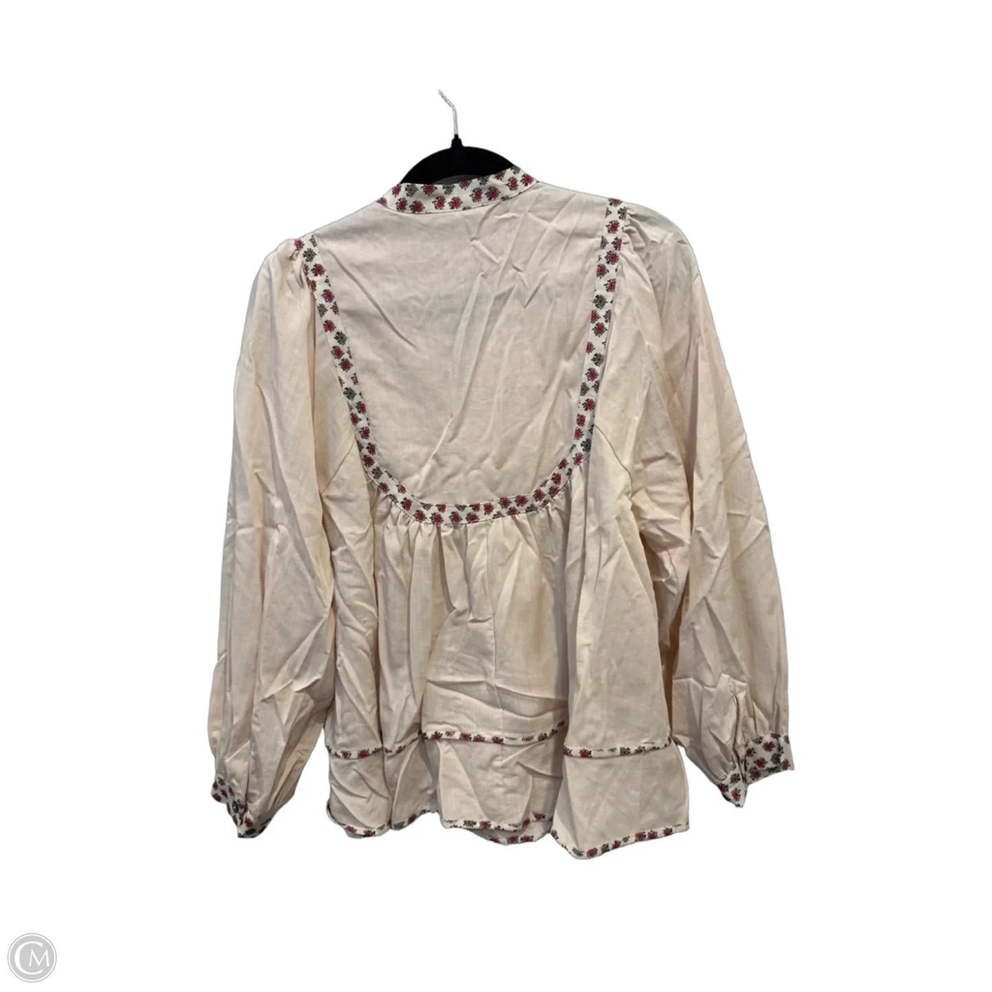 Top Long Sleeve By Entro In Beige, Size: M
