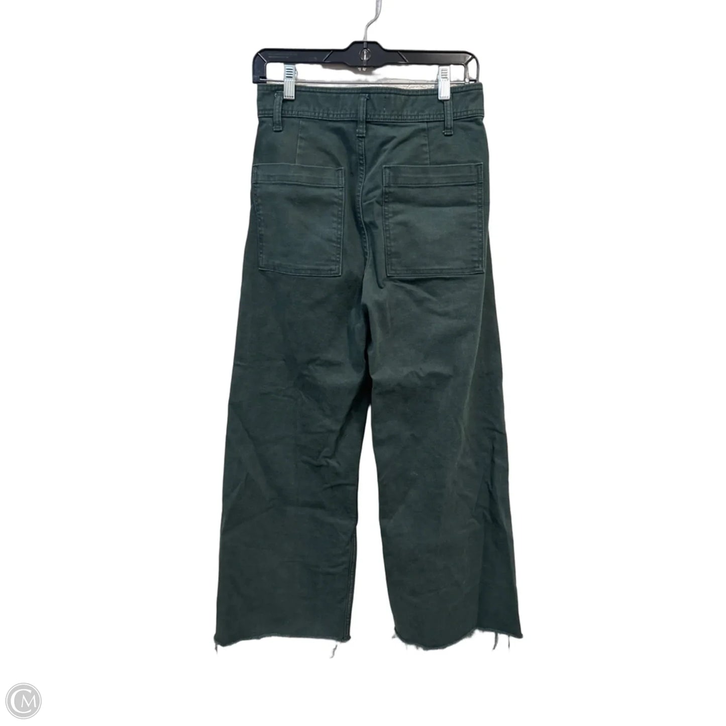 Jeans Wide Leg By Zara In Green Denim, Size: 6