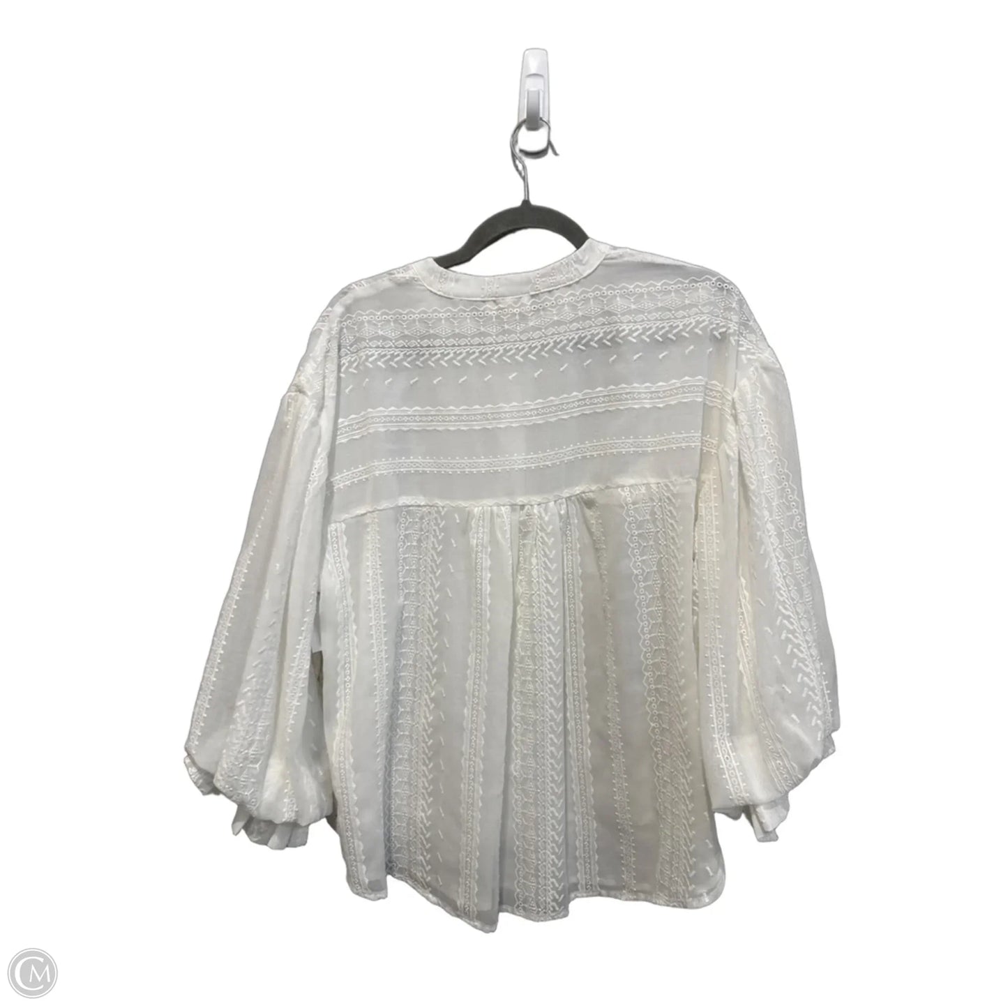 Top Long Sleeve By Fate In White, Size: M