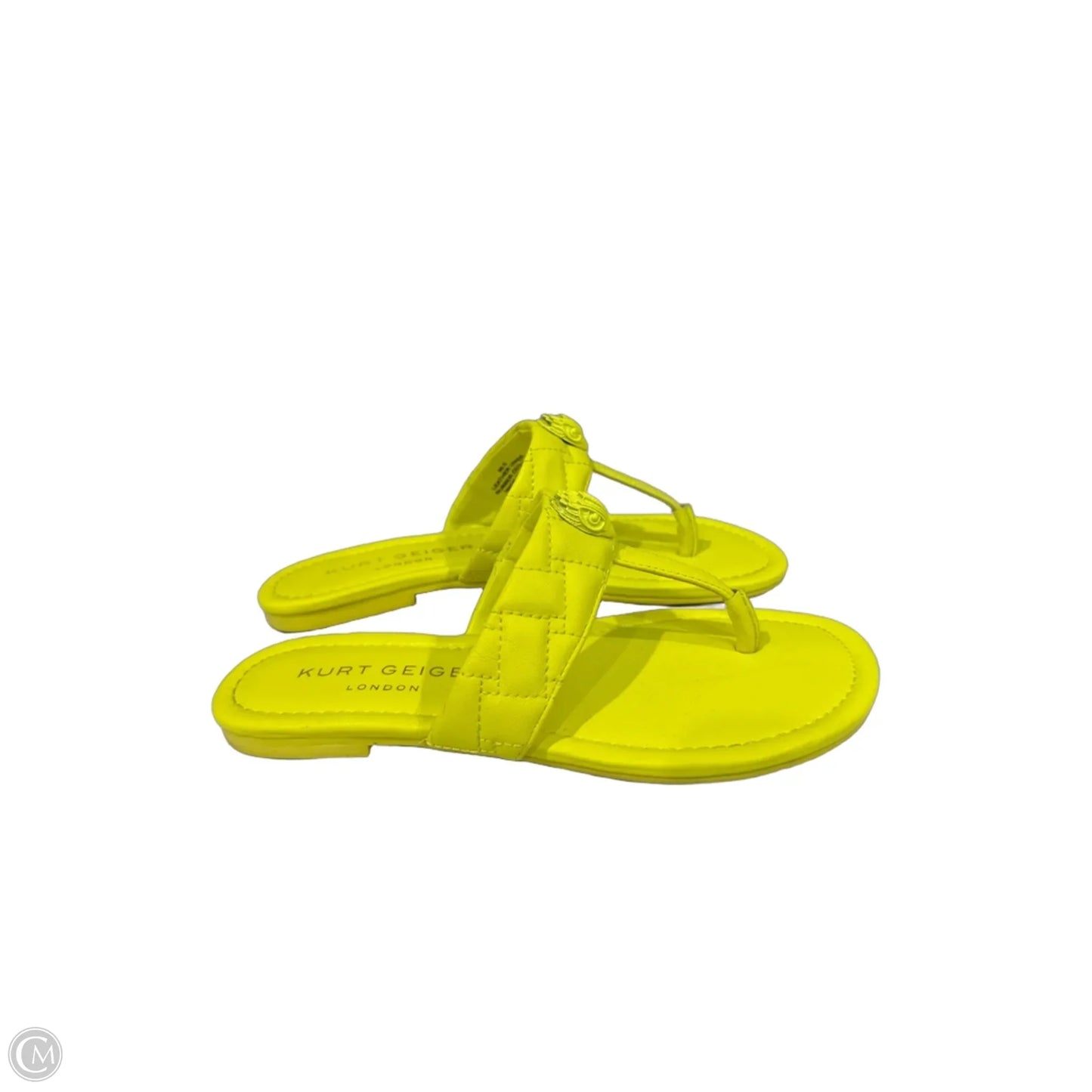 Sandals Designer By Kurt Geiger In Yellow, Size: 6
