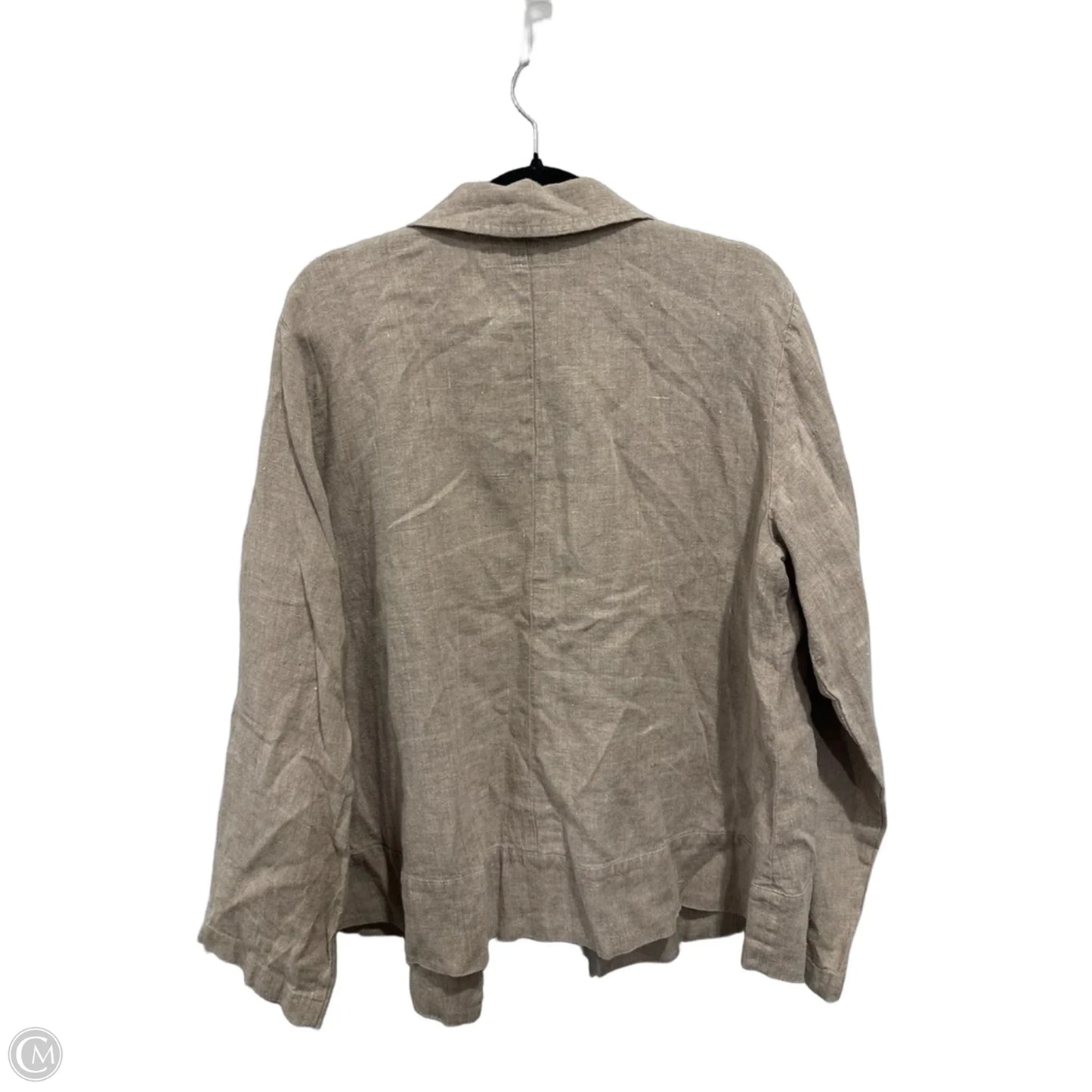 Jacket Shirt By Flax In Brown, Size: S