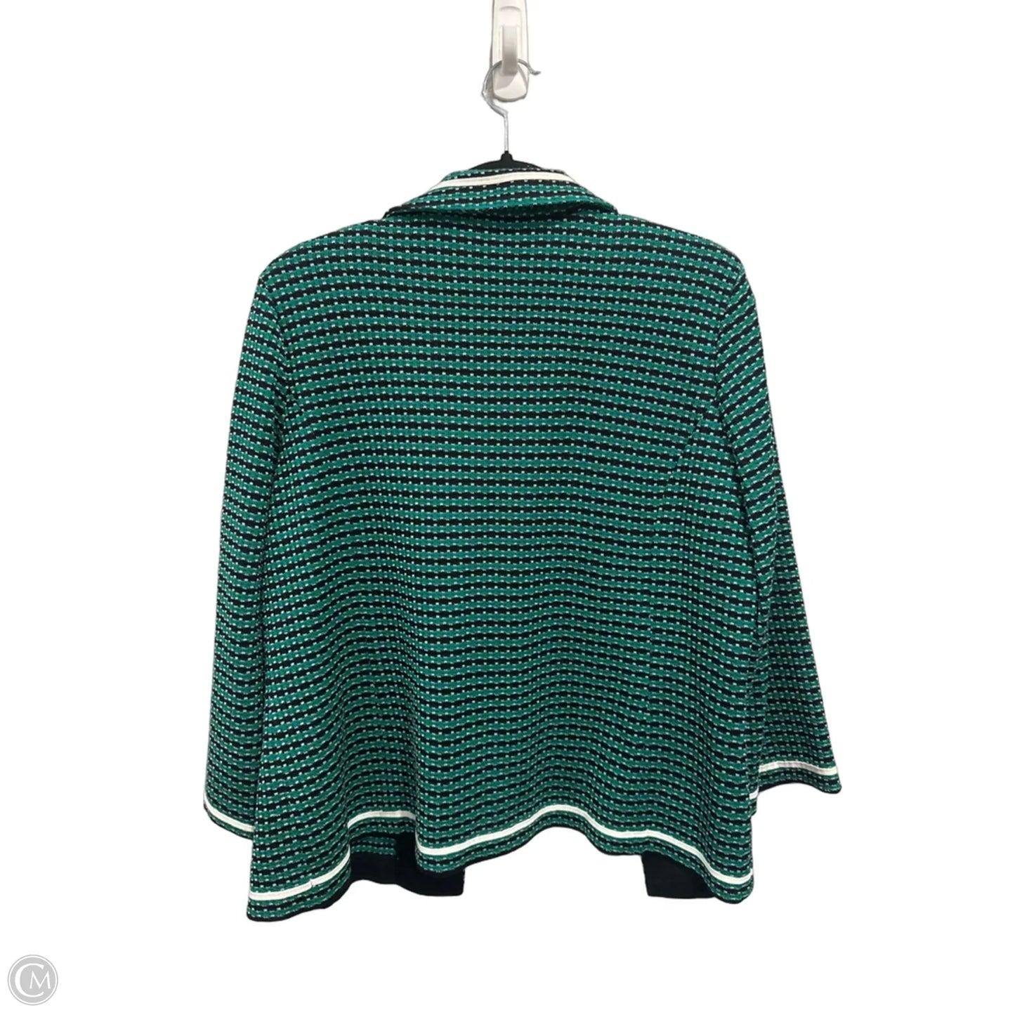 Blazer By Ming Wang In Black & Green, Size: L