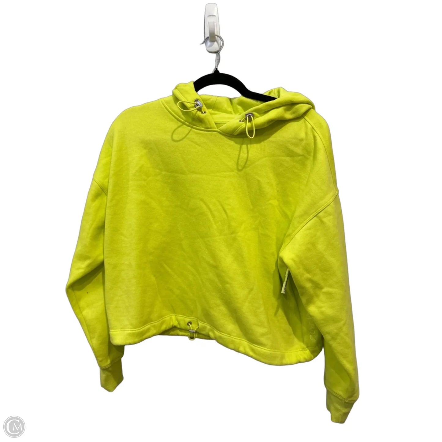 Sweatshirt Hoodie By Calvin Klein In Green, Size: S