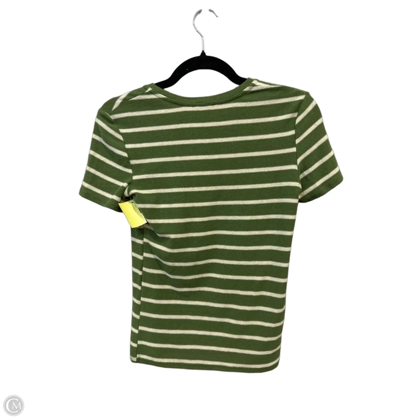 Top Short Sleeve By Zara In Striped Pattern, Size: S