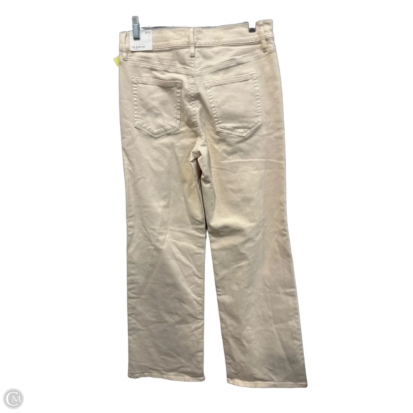 Jeans Wide Leg By Loft In White Denim, Size: 2