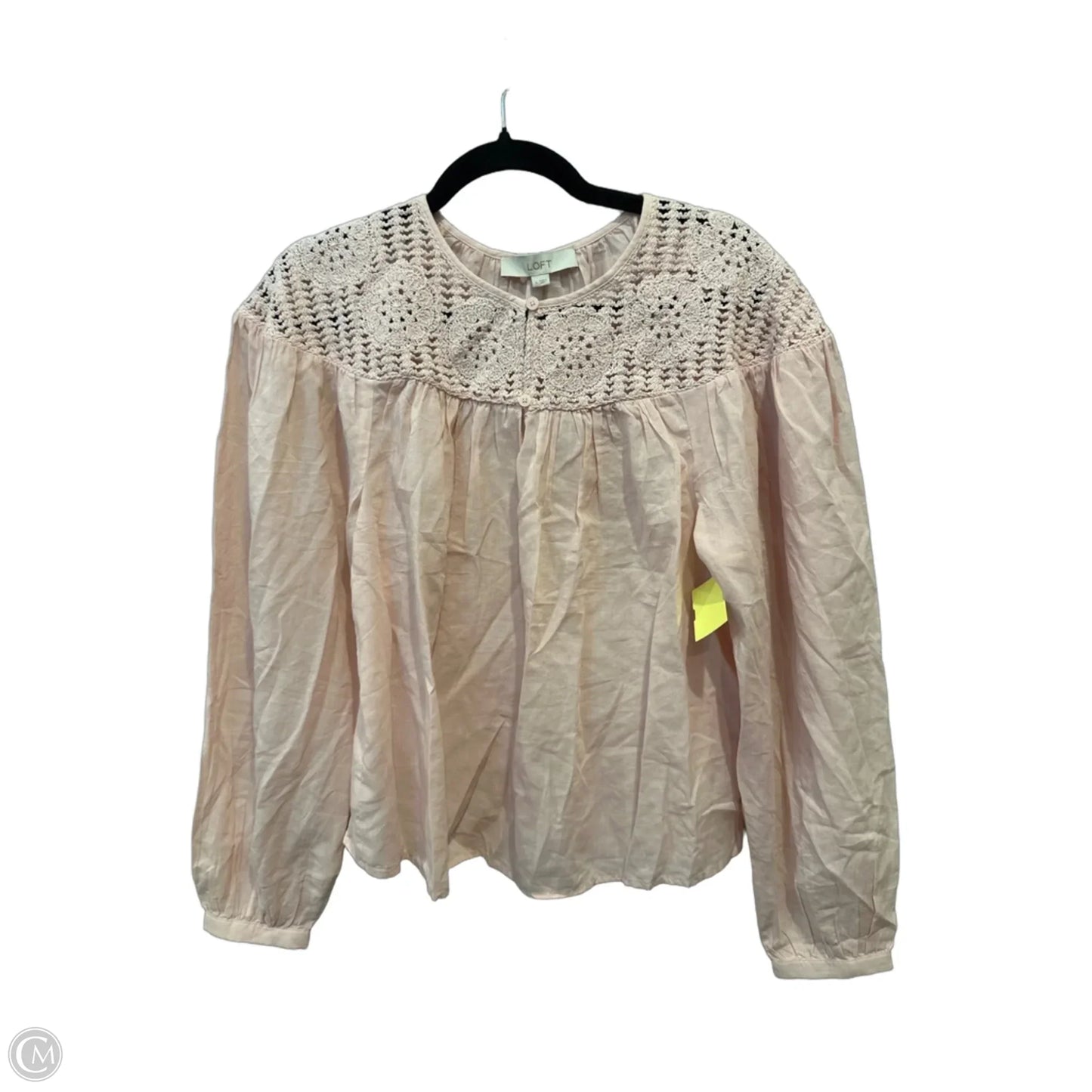 Top Long Sleeve By Loft In Pink, Size: S