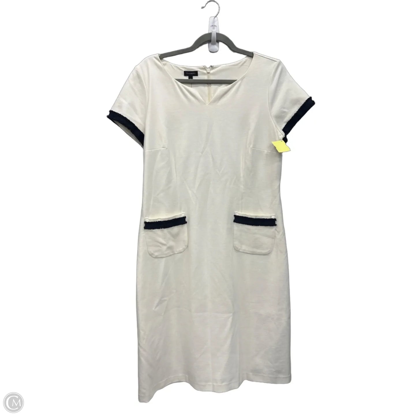 Dress Work By Talbots In Blue & Cream, Size: M