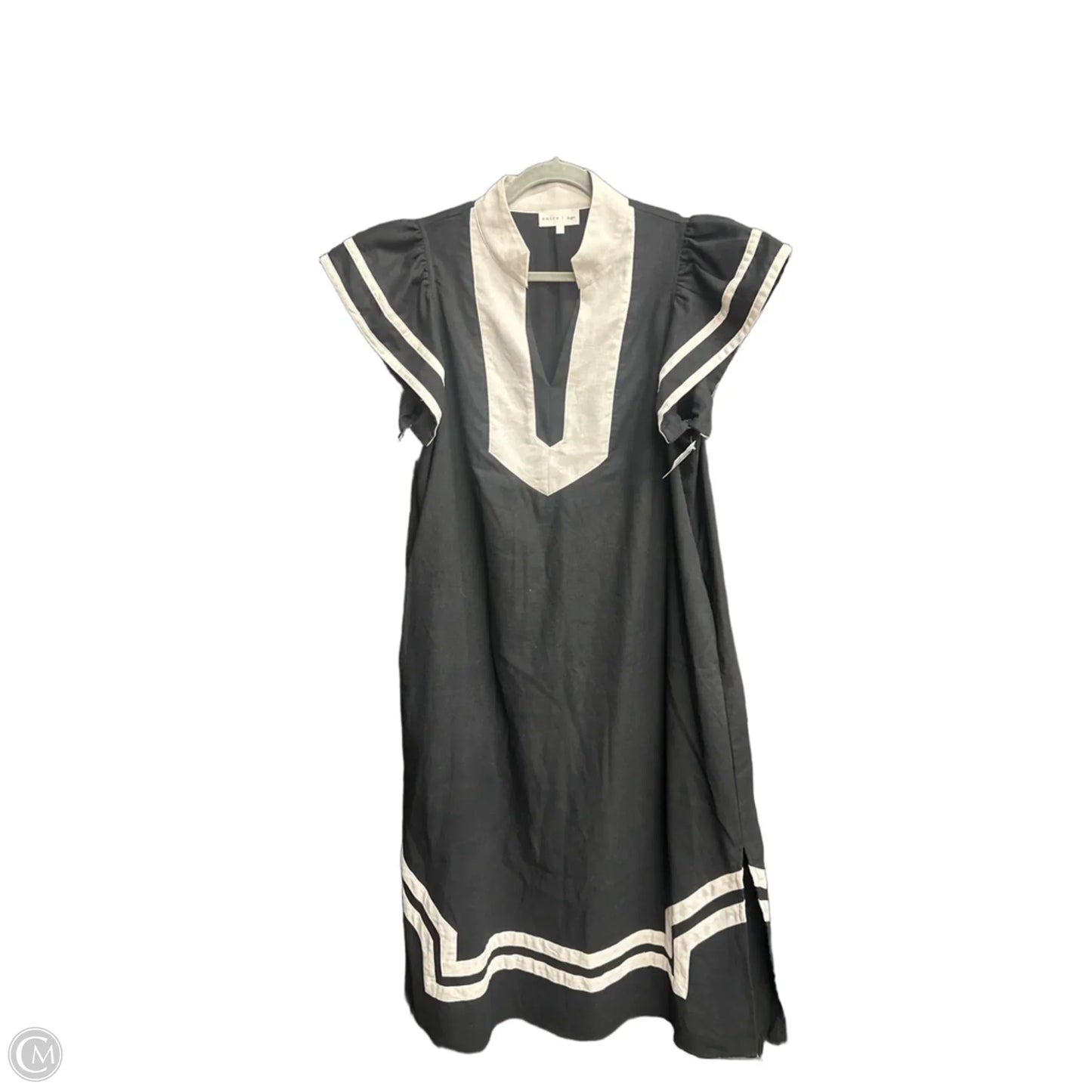 Dress Casual Maxi By Entro In Black & Cream, Size: L