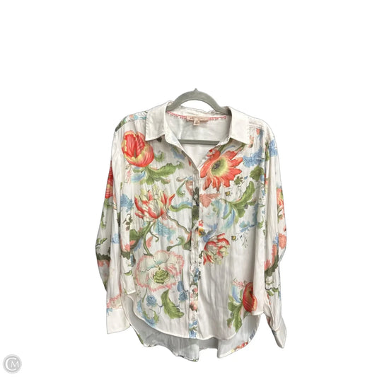 Top Long Sleeve By Philosophy In Floral Print, Size: M