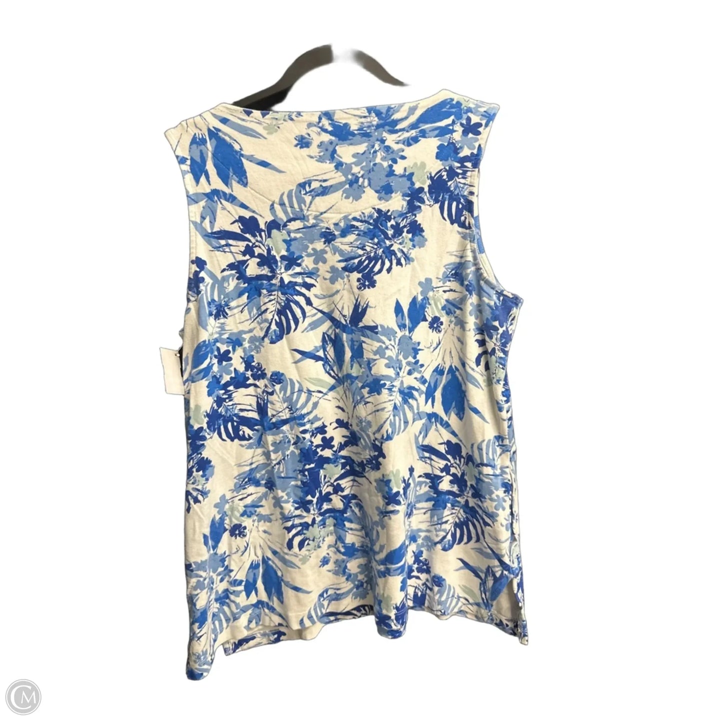 Top Sleeveless By Chicos In Blue, Size: Xl