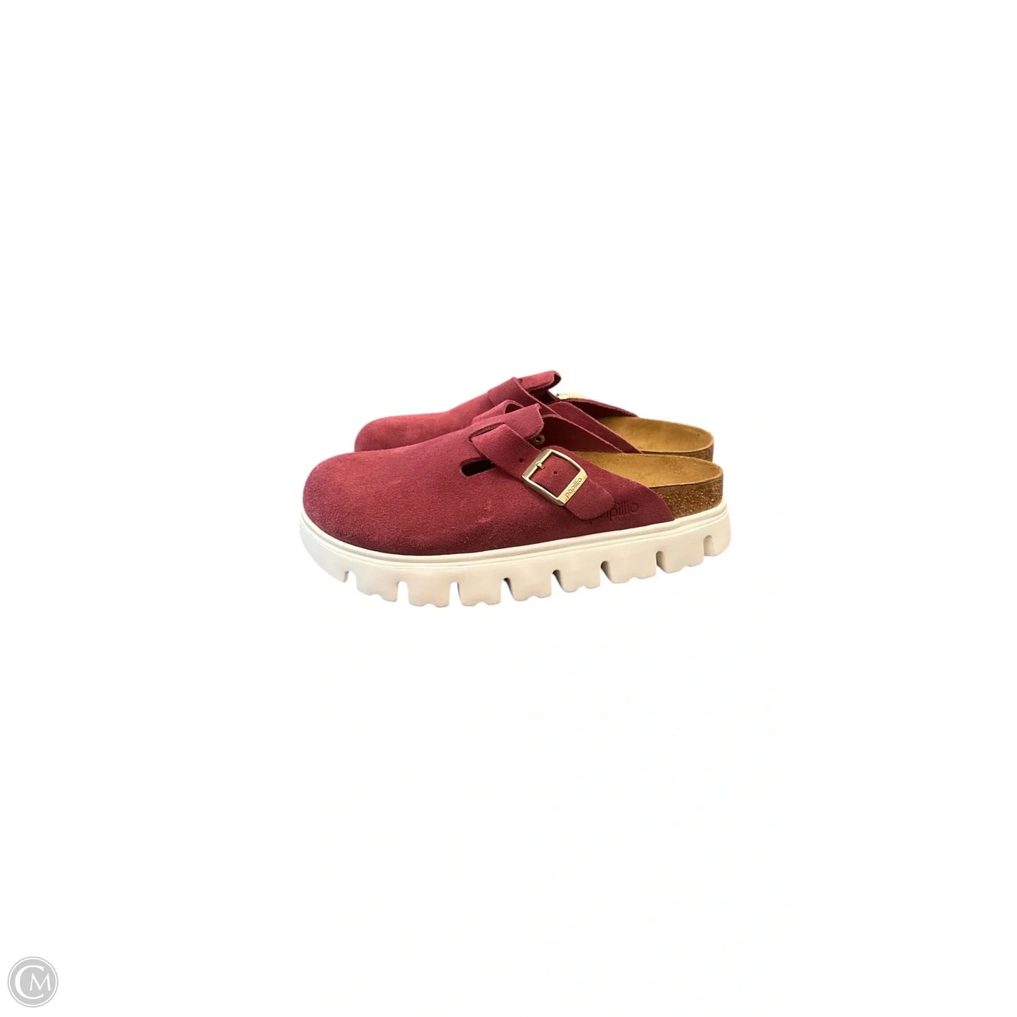 Shoes Flats By Birkenstock In Maroon, Size: 8