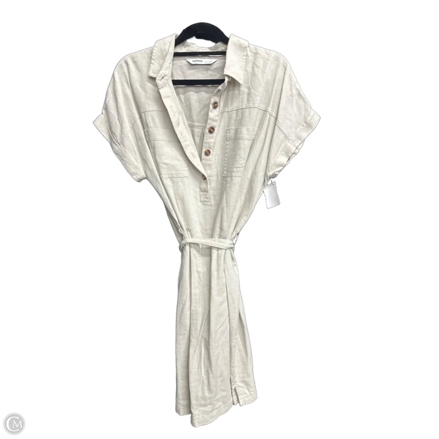 Dress Casual Midi By Sonoma In Beige, Size: M