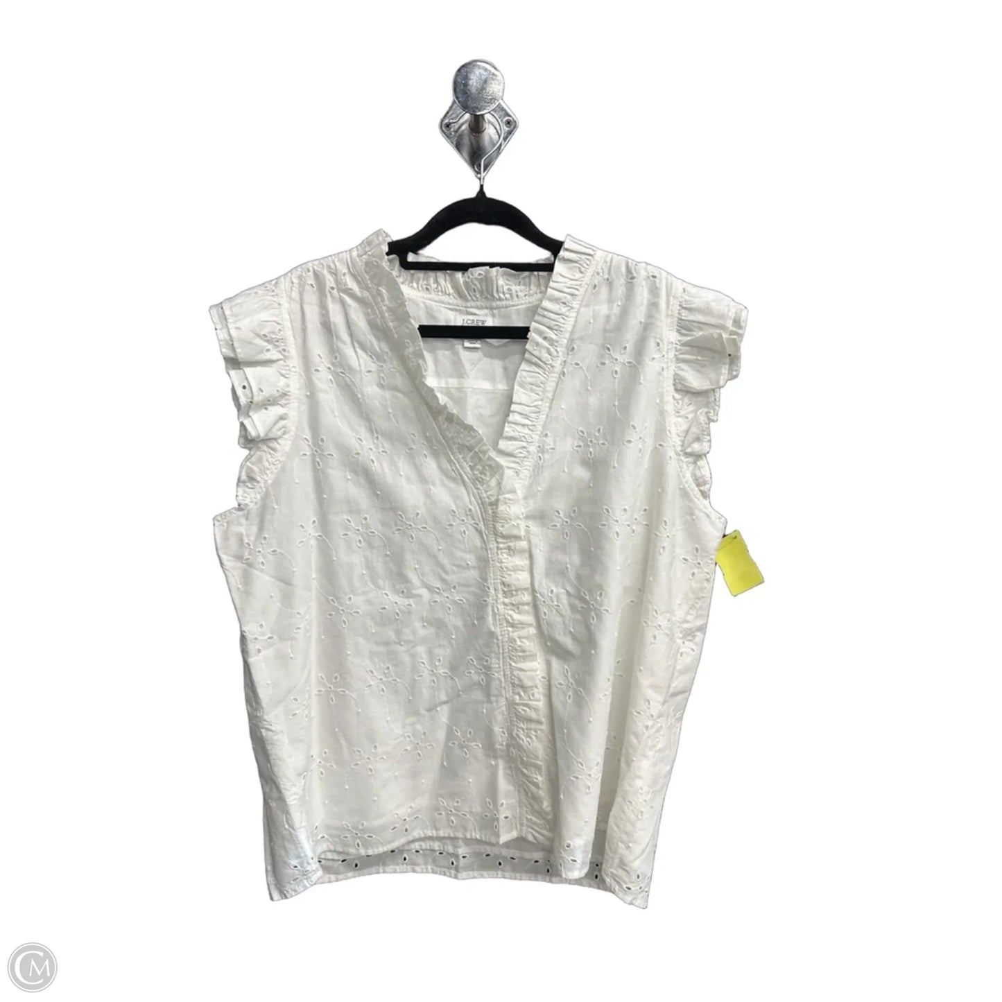Top Sleeveless By J. Crew In White, Size: L