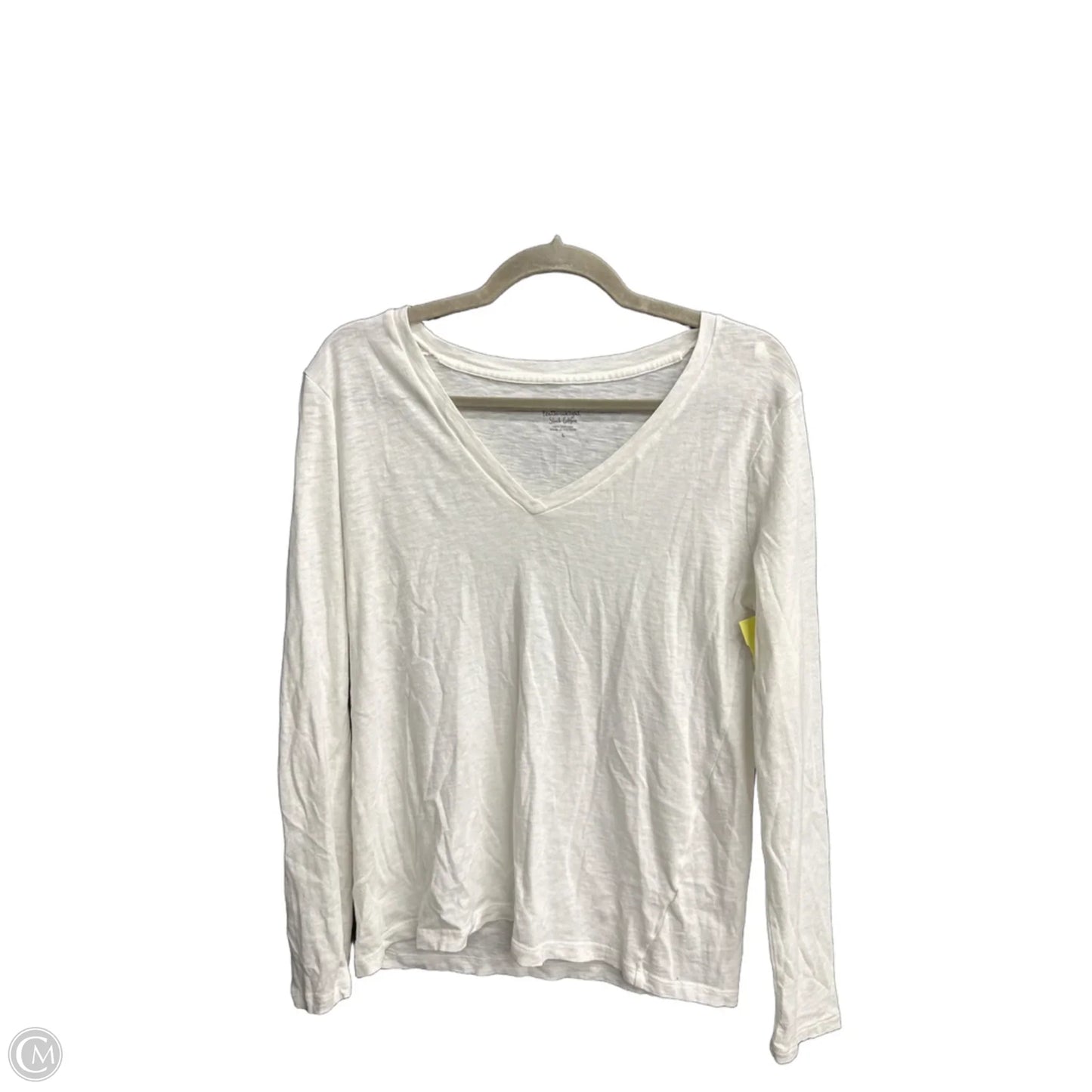 Top Long Sleeve Basic By J. Crew In White, Size: L