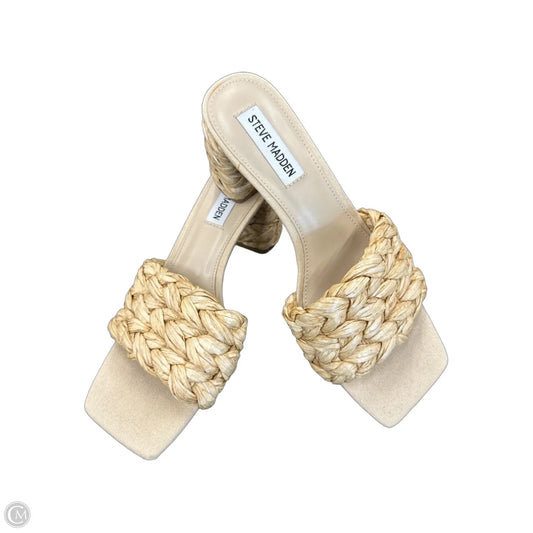 Shoes Heels Block By Steve Madden In Cream, Size: 8