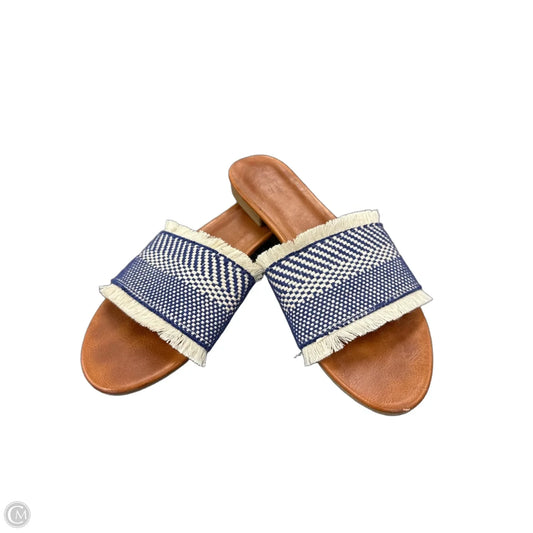 Sandals Flats By Universal Thread In Blue, Size: 8