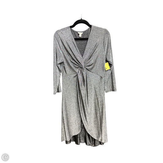 Dress Casual Midi By Cato In Silver, Size: S