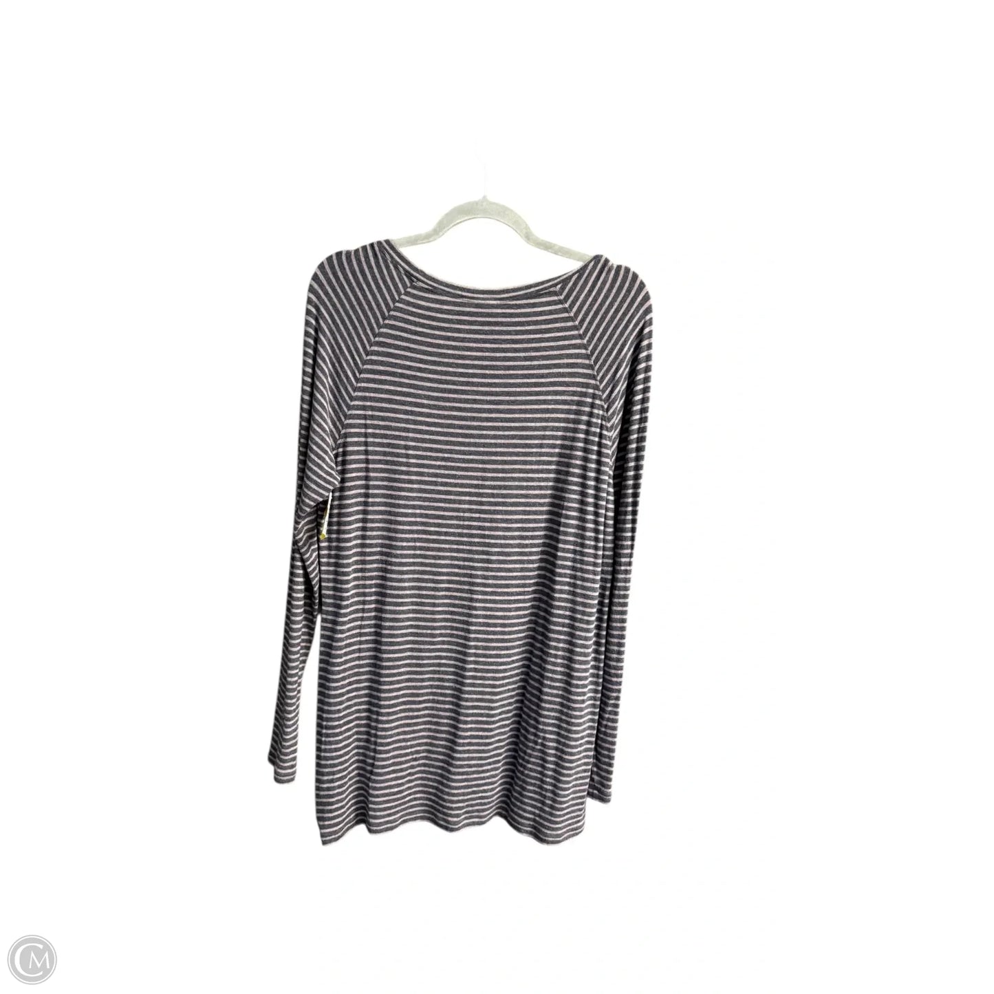 Top Long Sleeve By Cabi In Striped Pattern, Size: L