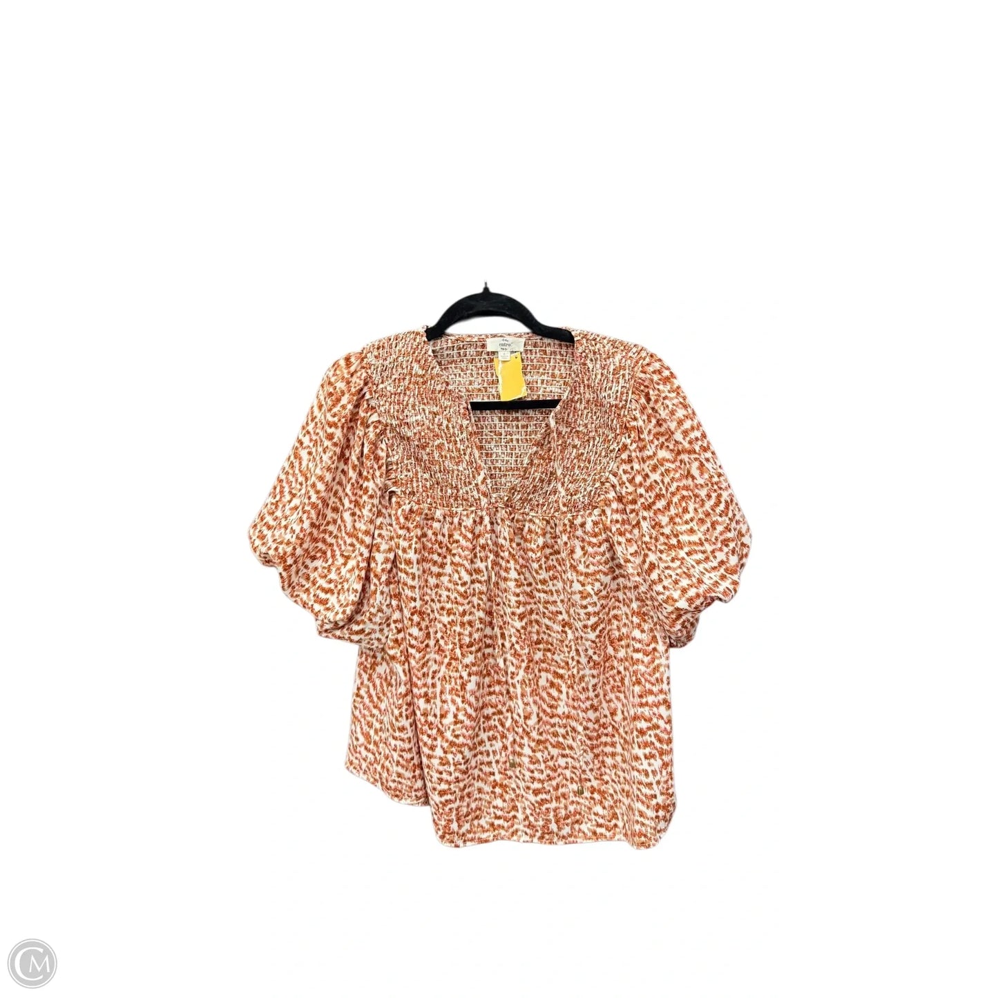 Top Short Sleeve By Entro In Brown, Size: S