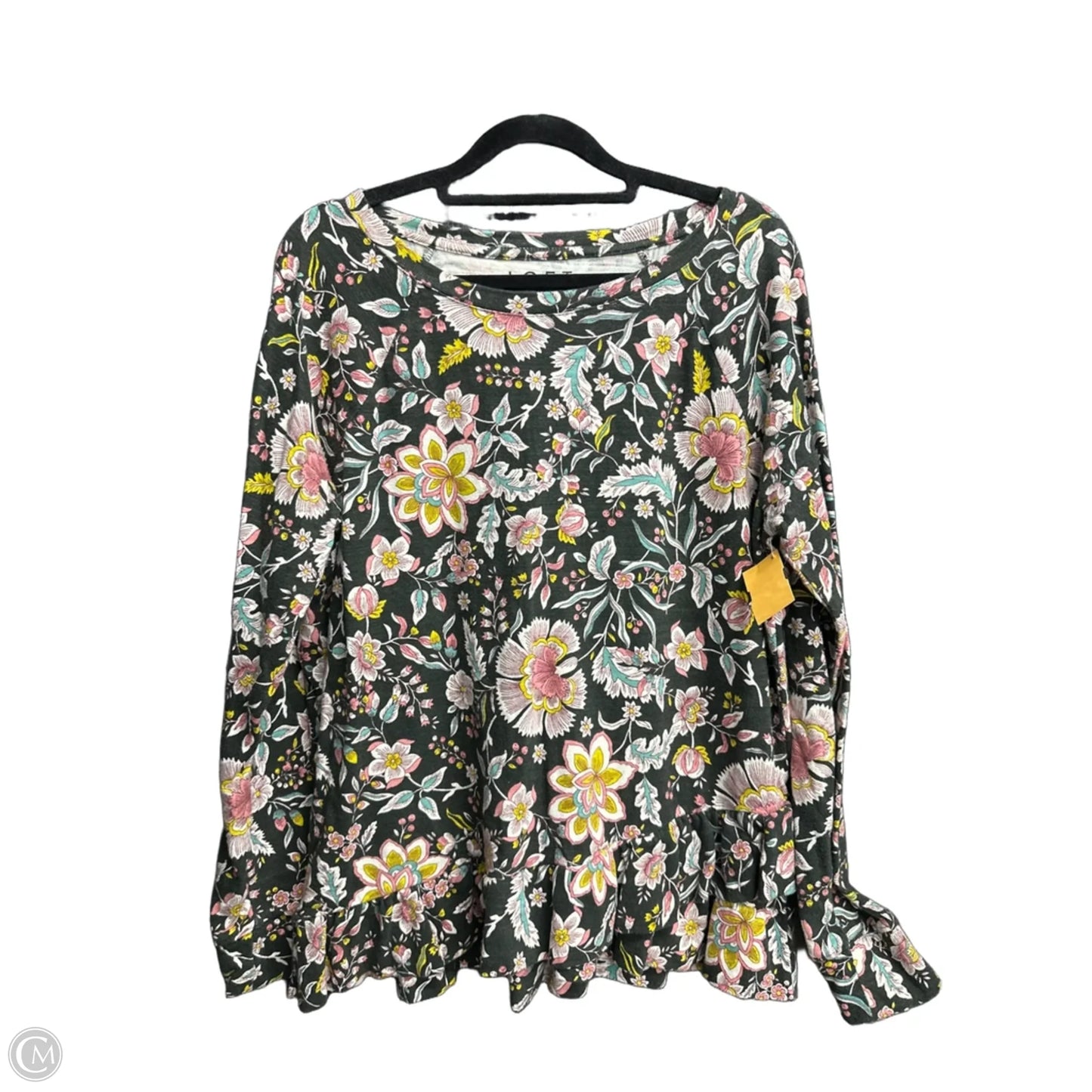 Top Long Sleeve By Loft In Floral Print, Size: M