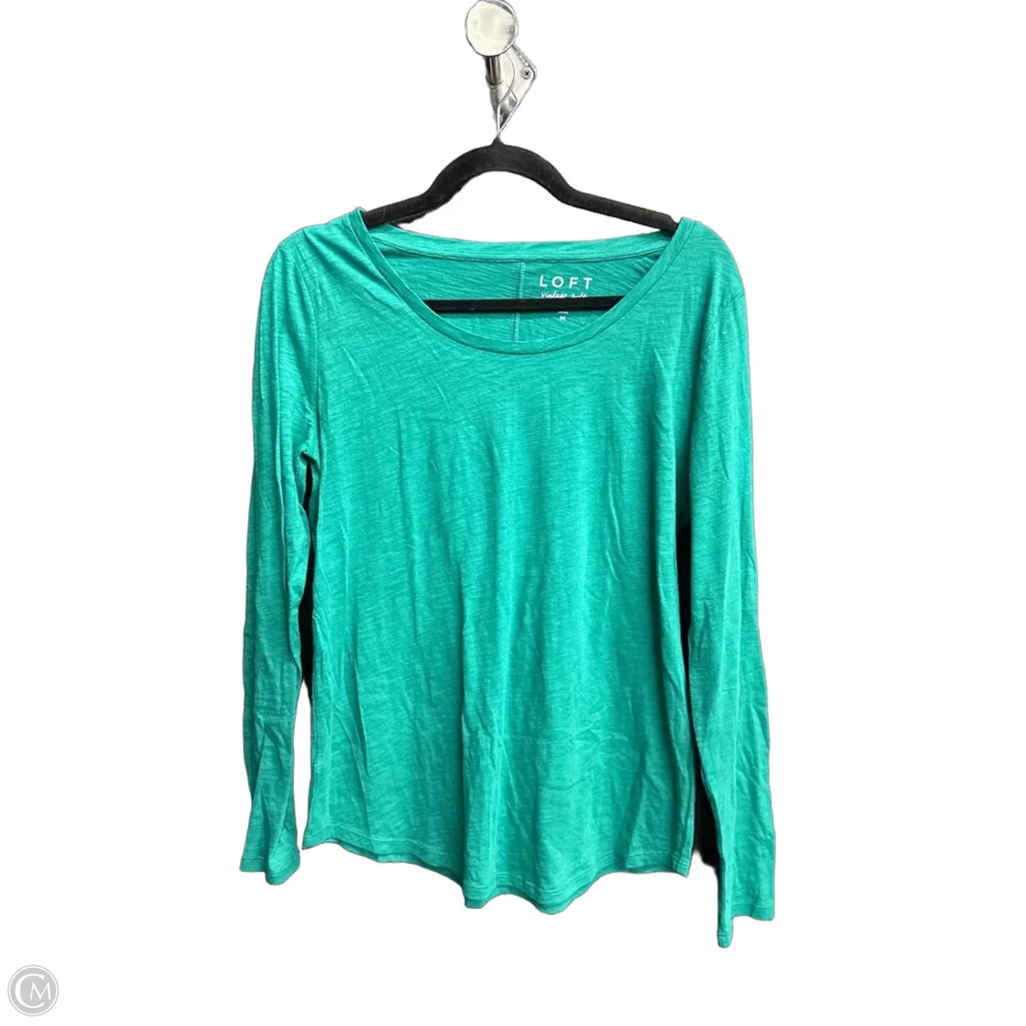 Top Long Sleeve By Loft In Green, Size: M