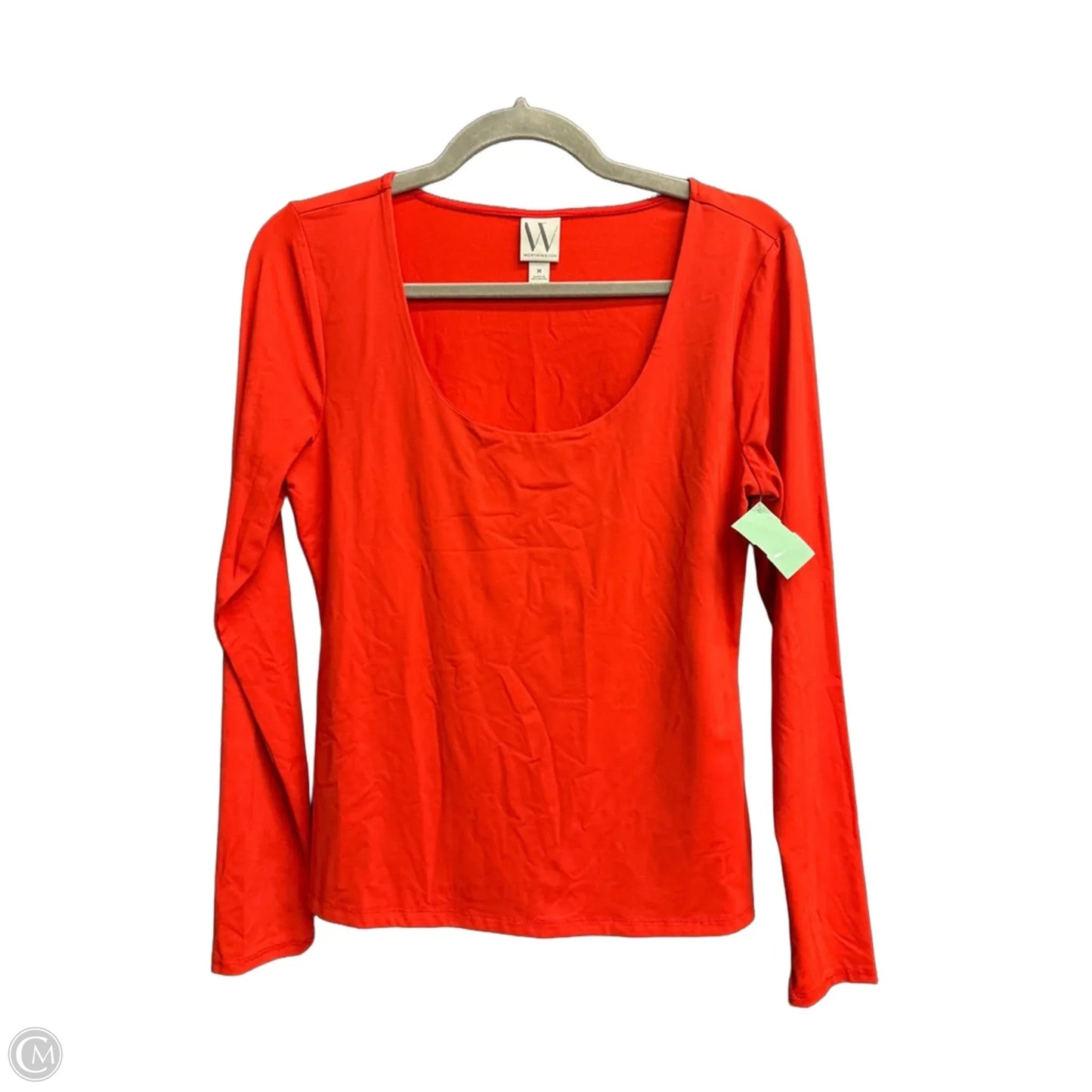 Top Long Sleeve By Worthington In Red, Size: M