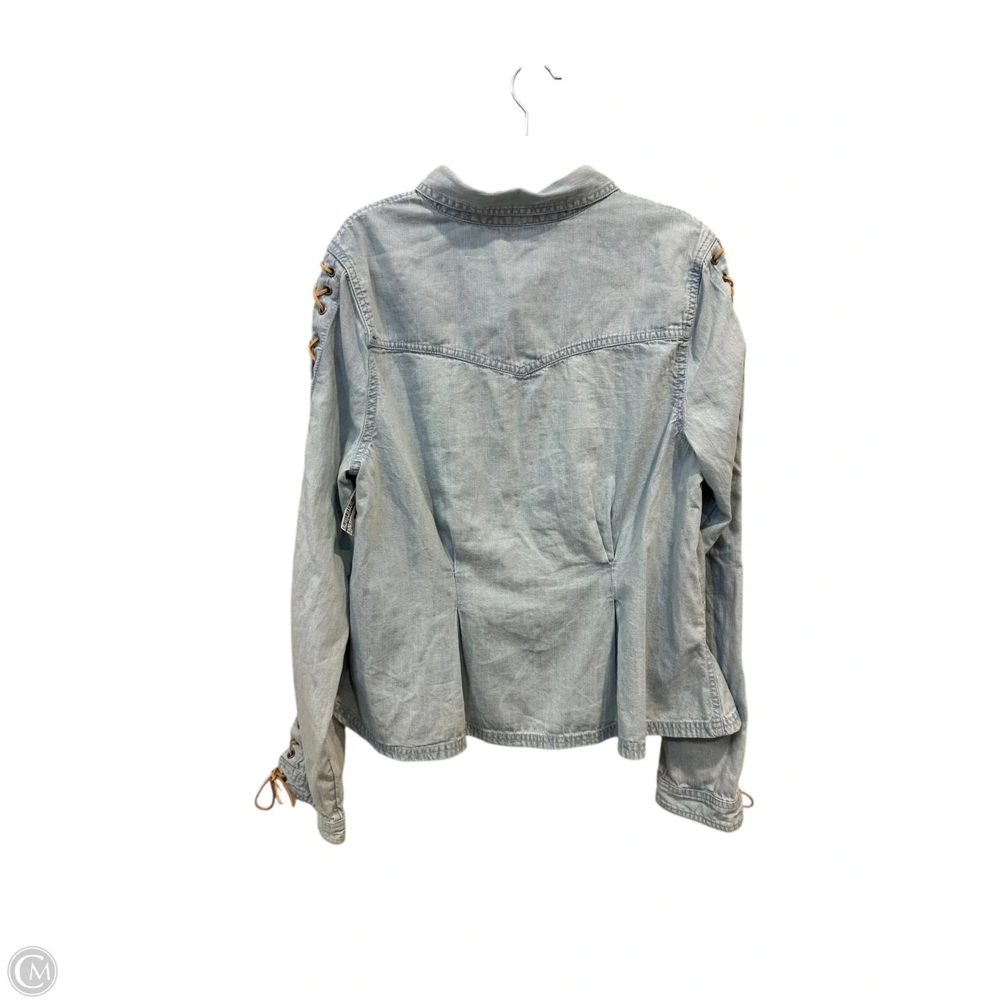 Top Long Sleeve By Free People In Blue Denim, Size: Xl