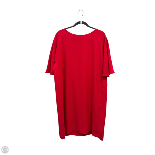 Dress Casual Midi By Chicos In Red, Size: 2x