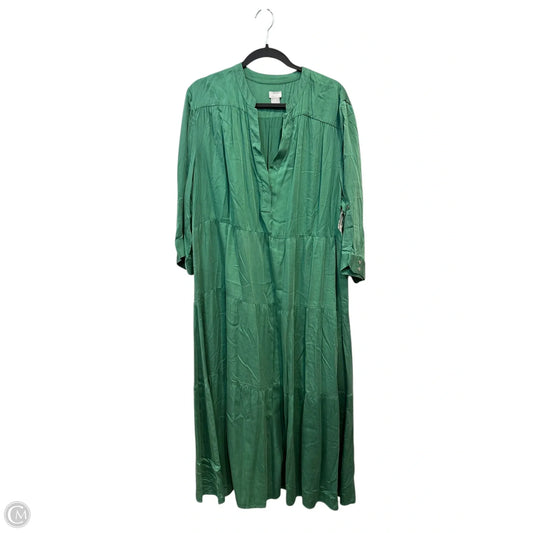 Dress Casual Maxi By Chicos In Green, Size: 2x