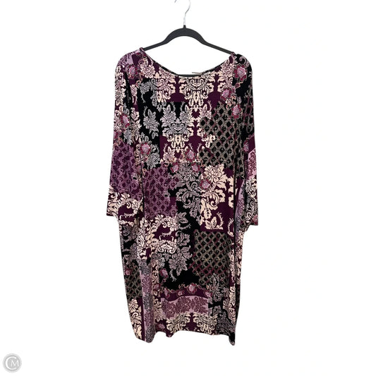 Dress Casual Midi By Chicos In Purple, Size: 2x