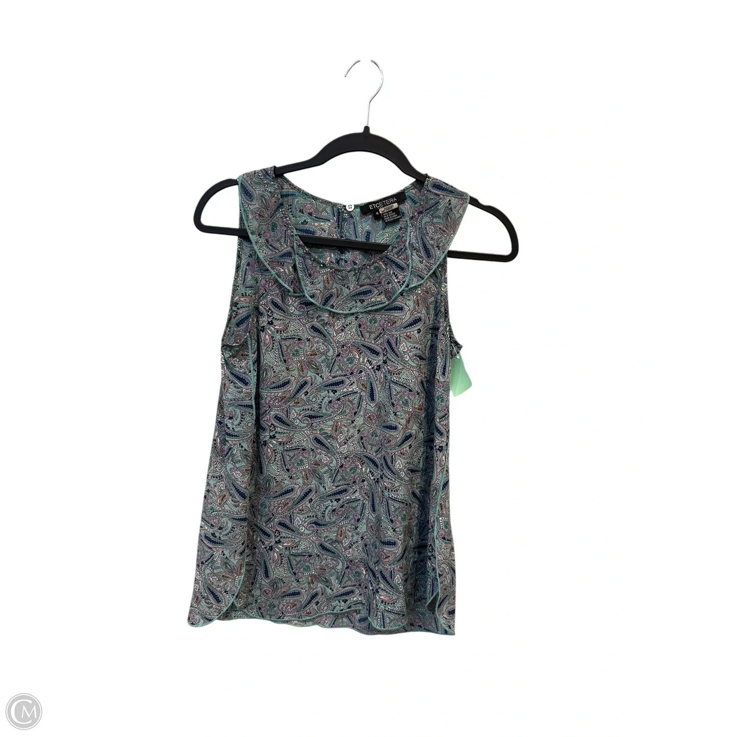 Top Sleeveless By Etcetra In Paisley Print, Size: 4