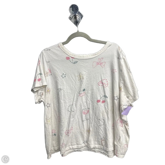 Top Short Sleeve By Old Navy In White, Size: Xxl