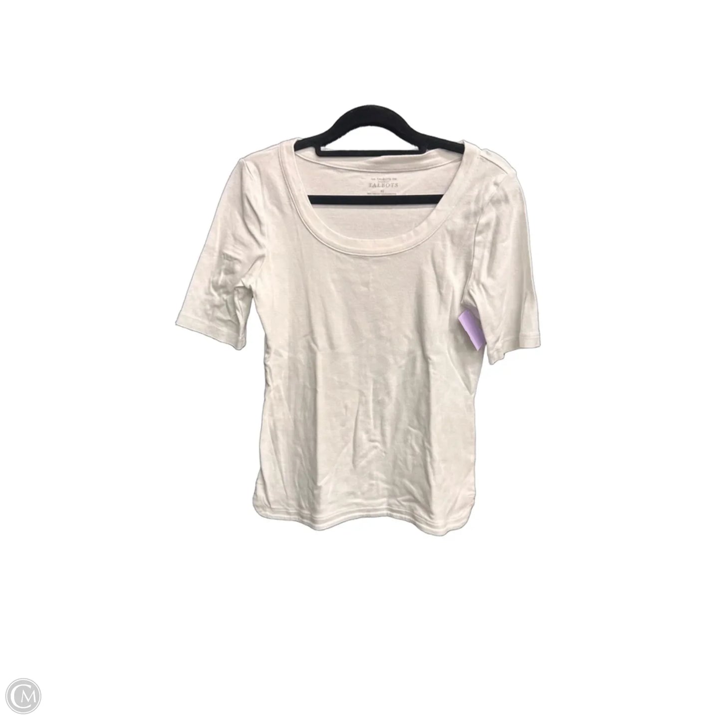 Top Short Sleeve By Talbots In White, Size: Xs
