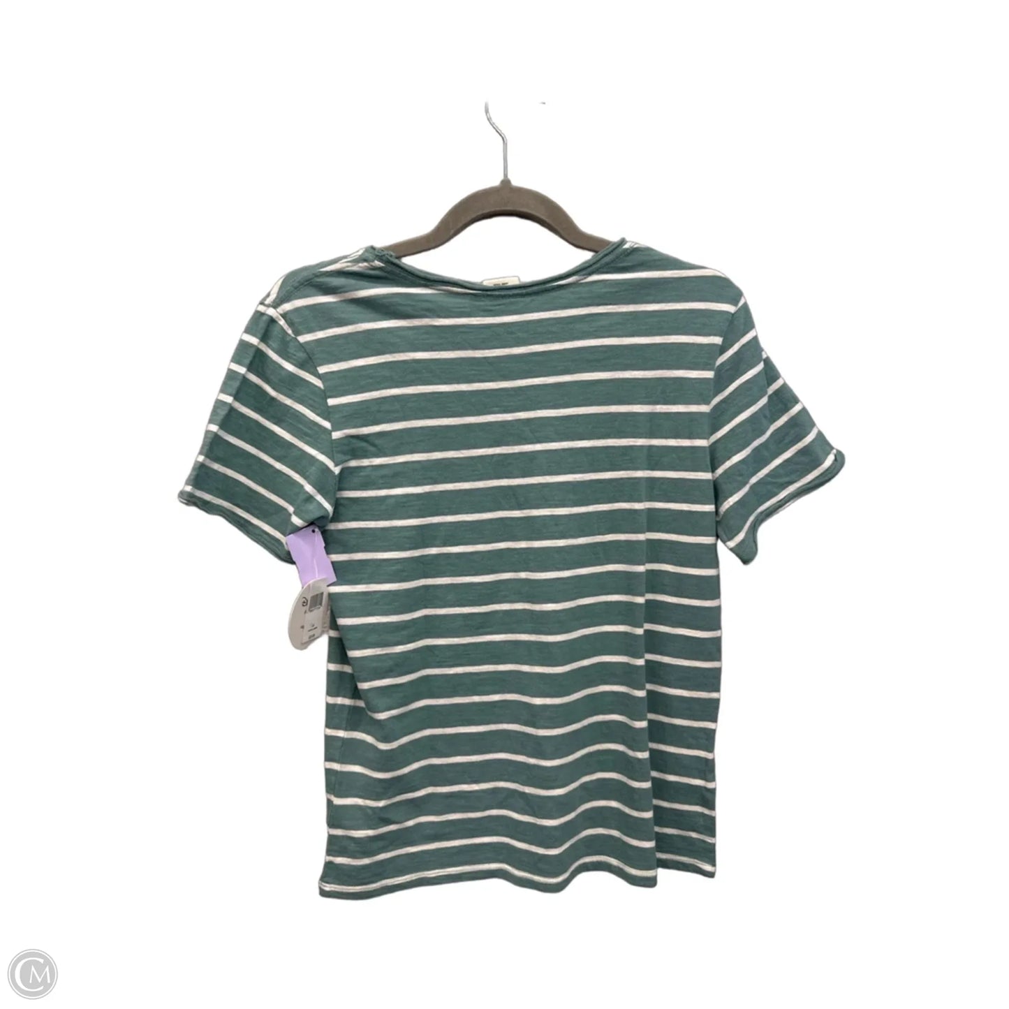 Top Short Sleeve By Disney In Striped Pattern, Size: L