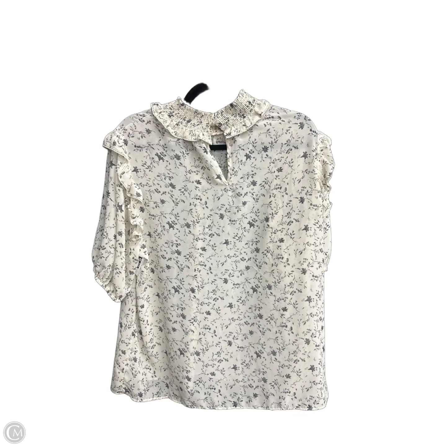 Top Short Sleeve By Tahari In Cream, Size: 1x